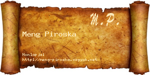 Meng Piroska névjegykártya